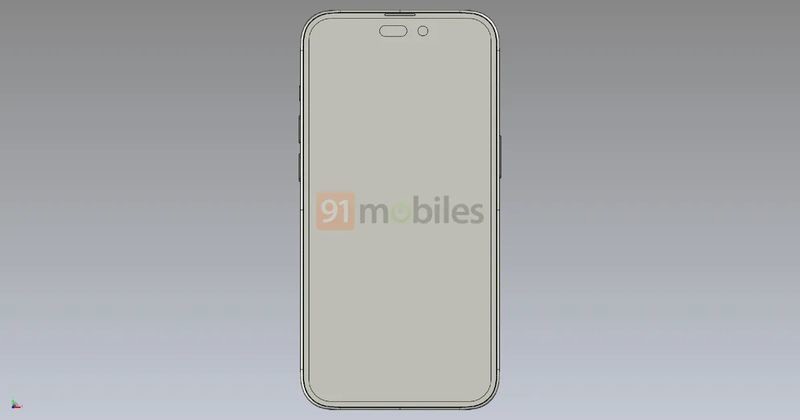 保留小刘海！苹果 iPhone14 CAD 渲染图曝光(图7)